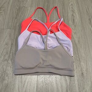 lululemon set of 3 flow y sports bras